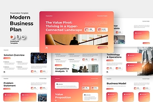 Modern Business Plan - PowerPoint, a Presentation Template by QR Design Studio