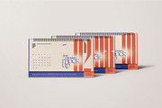 Horizontal Desk Calendar Mockup Set, a Print Template by mockupatelier (Thumbnail 10 of 10)