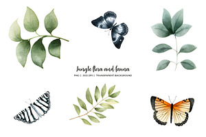 Watercolor Safari Animals Clipart