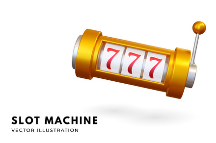 Golden slot machine, an Object Illustration by sivVector