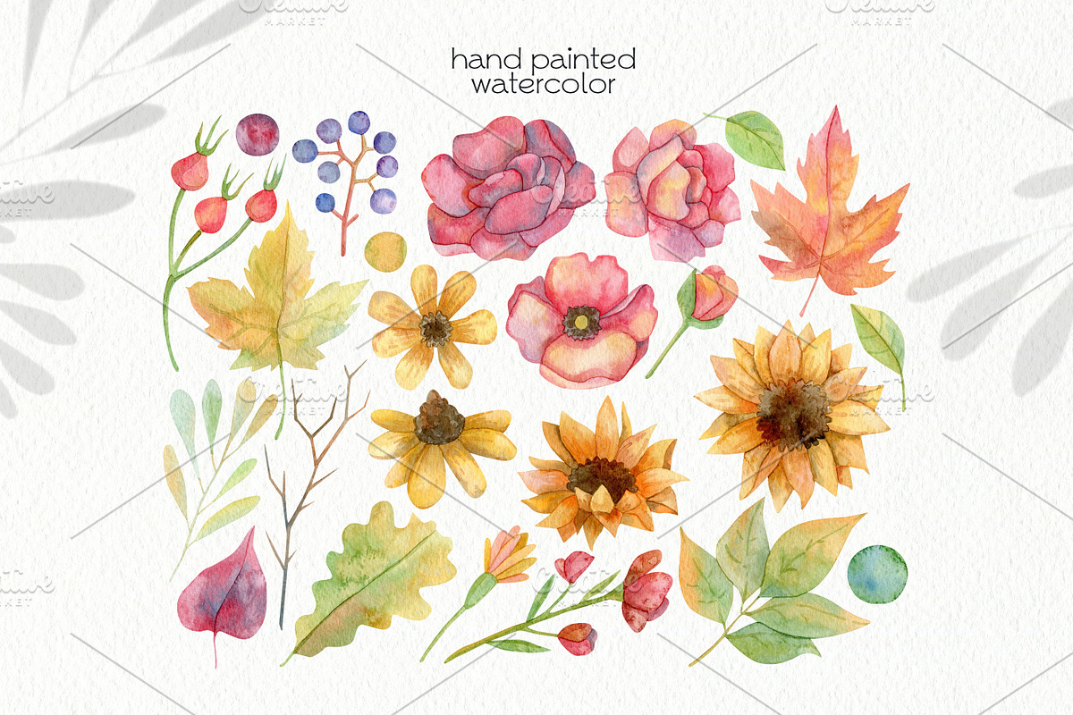Watercolor Autumn Clipart. Pumpkin., a Decorative Illustration by OllyKo Art (Photo 3 of 9)