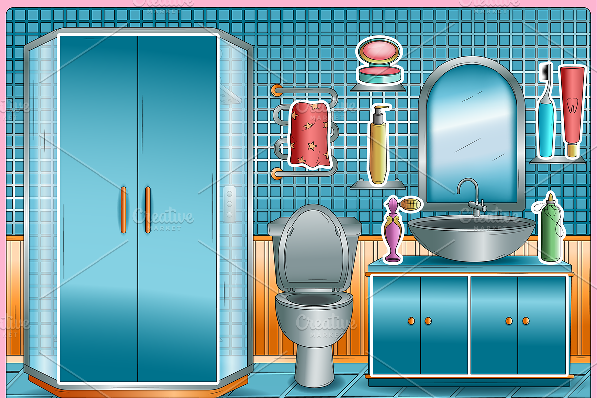 Velcro game for kids Olivia's House, a Brochure Template by MYAFKA (Photo 11 of 15)