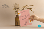 Daisy Floral Wedding Invite CANVA, an Invitation Template by StudioVonBraitenberg (Thumbnail 6 of 9)