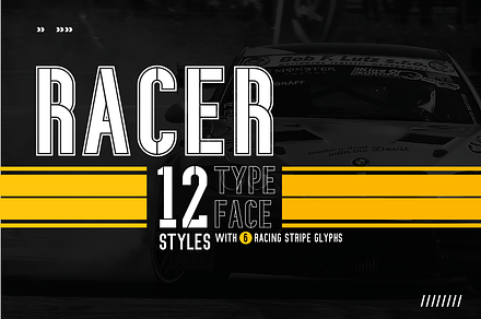 Racer, a Sans Serif Font by Foundry73