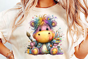 Whimsical Hippopotamus Clipart, an Illustration by DreamCafeArt (Thumbnail 6 of 6)