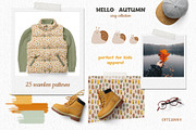 Hello autumn kids graphic collection, a Pattern Graphic by Cuteanny Design (Thumbnail 2 of 10)
