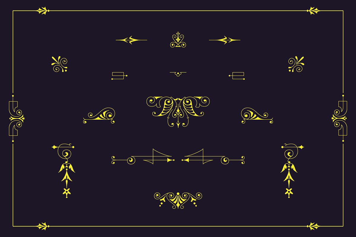 Decorative Vector Ornaments 3, a Decorative Illustration by digiful (Photo 3 of 5)