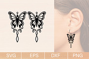 Butterfly Earrings Laser Cut Bundle, an Object Graphic by jannatulpakhi (Thumbnail 6 of 8)