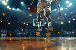 Basketball player with ball, a Sports & Recreation Photo by AlyaAnd