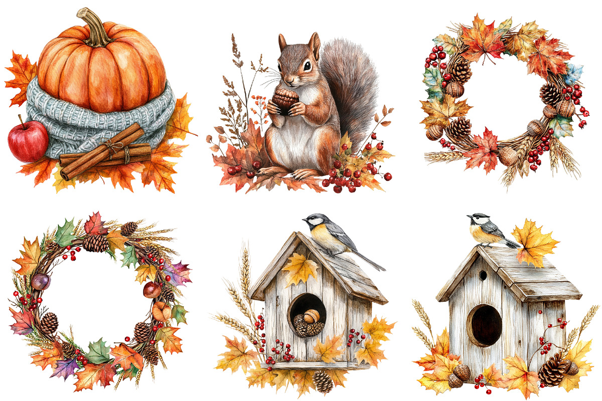 Autumn Collection Sublimation, a Seasonal Illustration by CitraGraphics (Photo 2 of 6)