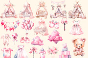 Rosy world, Boho Baby girl 133 PNG, a Decorative Illustration by Hello My Print (Thumbnail 10 of 10)