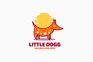 Little Dog Simple Mascot Logo, a Branding & Logo Template by Artnivora.Std