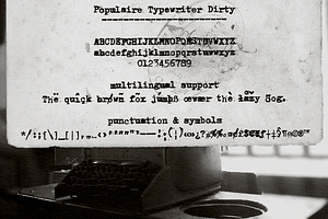 Populaire Typewriter Font & Extras