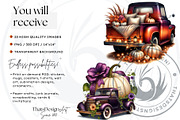 Fall trucks with pumpkins PNG, a Seasonal Illustration by ThatsDesignArt (Thumbnail 2 of 10)
