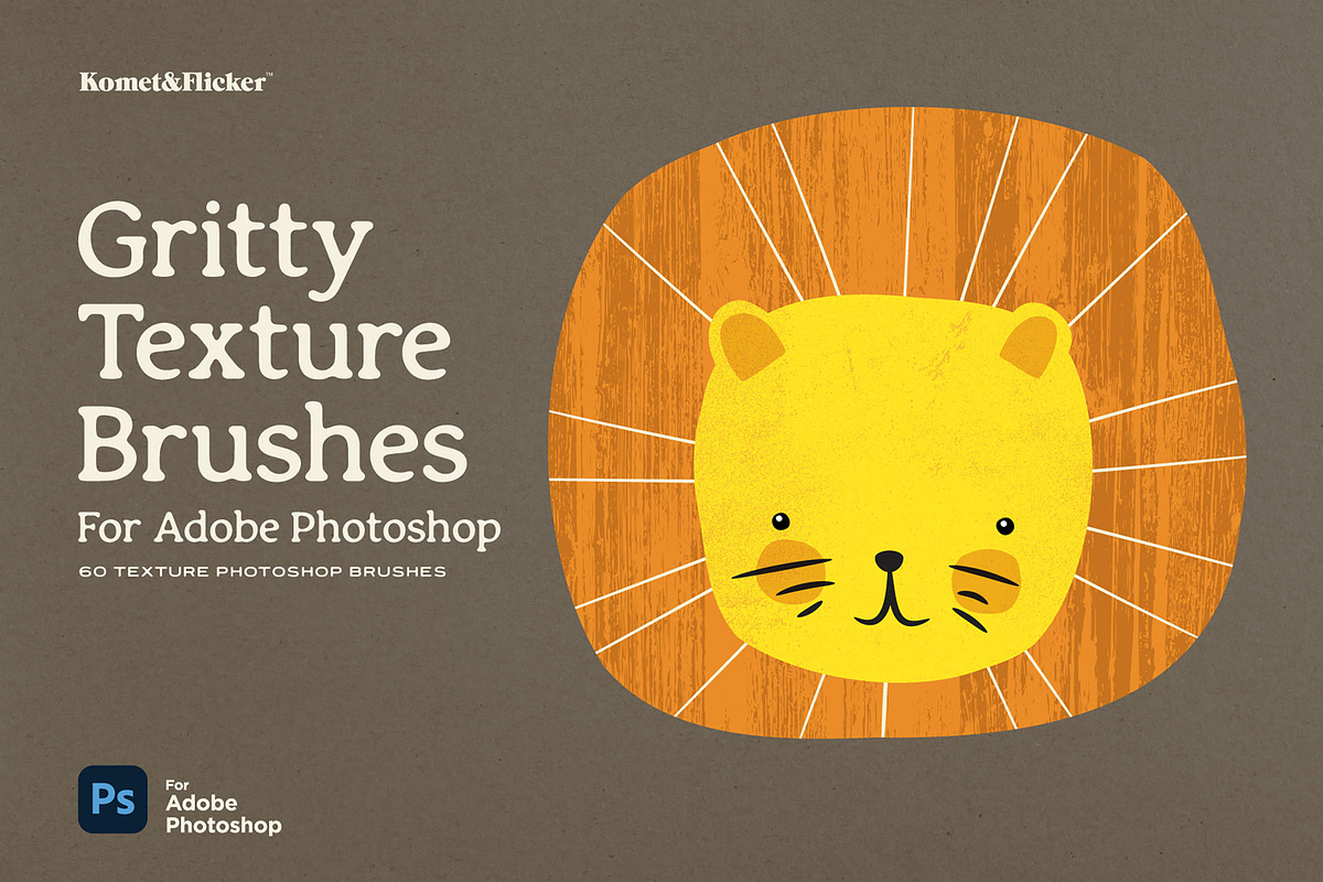 Gritty Texture Brushes for Photoshop, a Brush Add-On by Komet & Flicker (Photo 1 of 14)