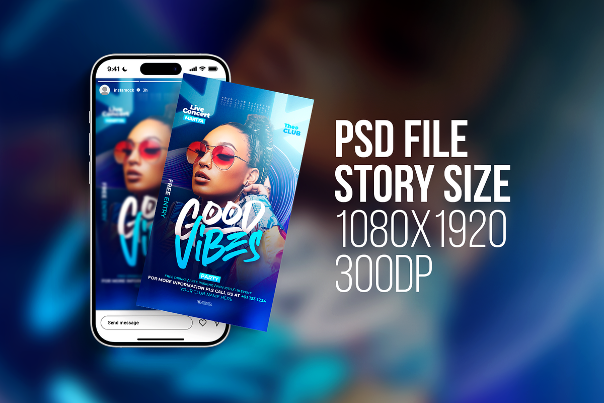 Good Vibes Flyer Template, a Social Media Template by FAS-DESIGN (Photo 2 of 4)