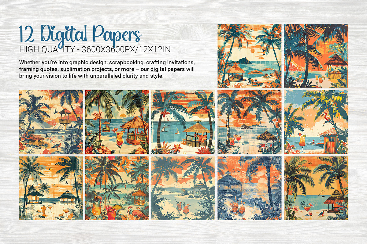 Retro Tiki Paradise, a Background Graphic by Curve Design (Photo 7 of 7)