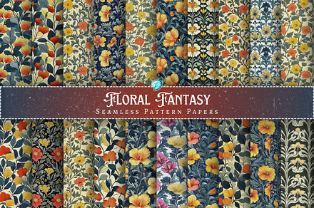 Floral Fantasy Seamless Patterns