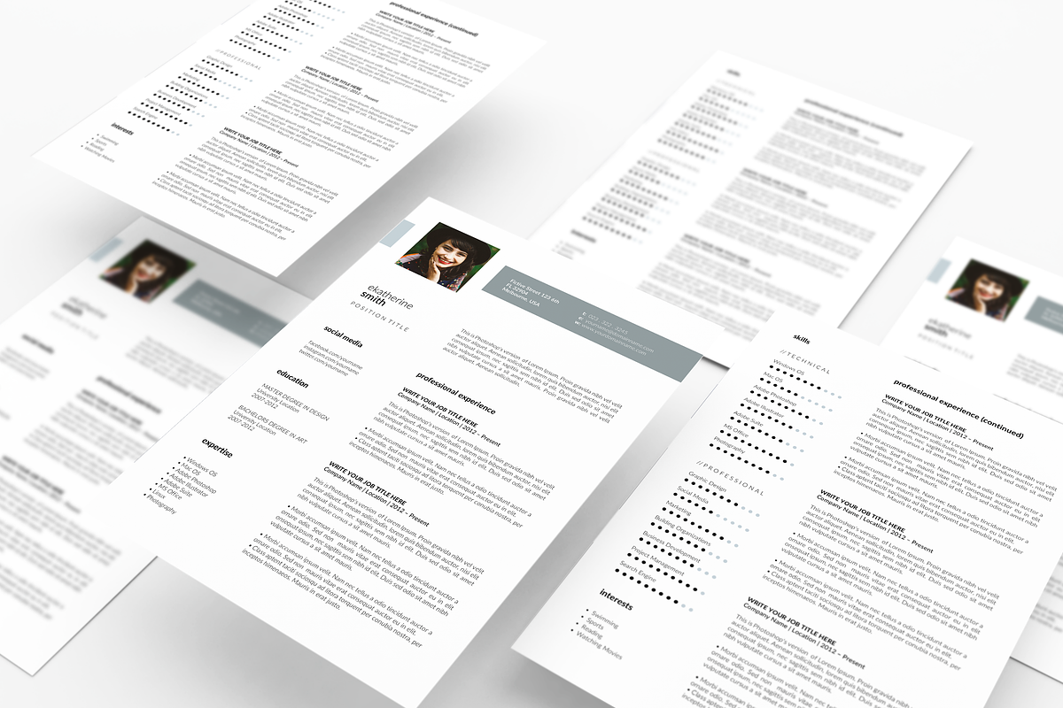 CV and Resume Design with Photo, a Resume Template by GraphicFlava (Photo 8 of 8)