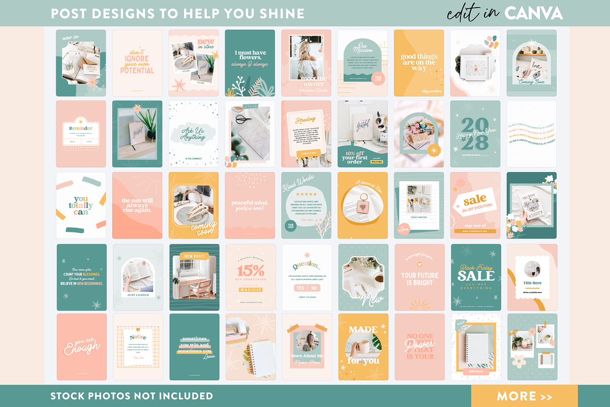 Enchanting Instagram Post Templates, a Social Media Template by Design Pixie (Photo 2 of 6)
