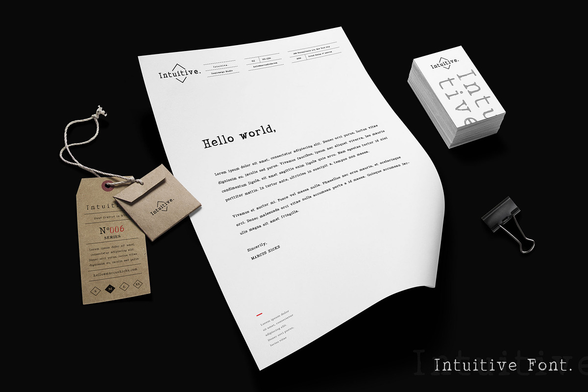 Intuitive - Typewriter Font preview 6