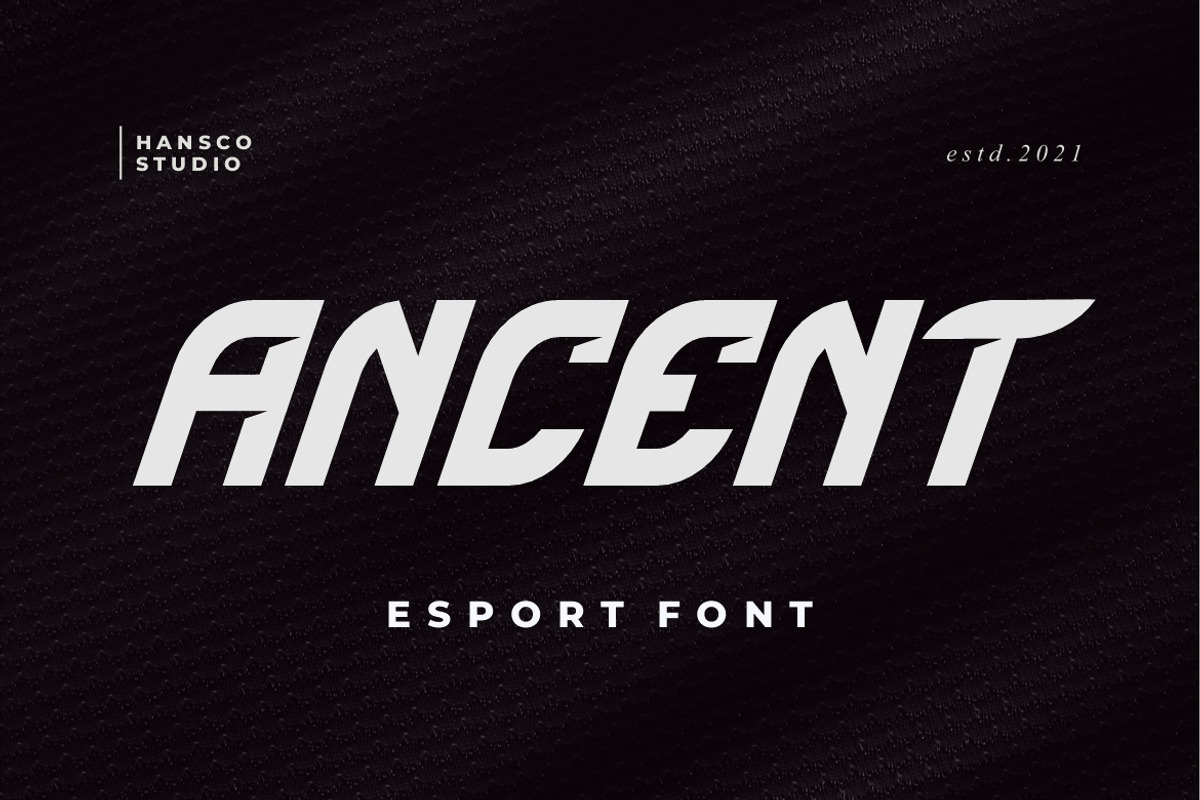 Ancent - Esport Font, a Sans Serif Font by Burhan Afif (Photo 1 of 6)