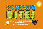 50% Pumpkin Bites - Playful Font, a Sans Serif Font by Four Lines Std. (Thumbnail 1 of 10)