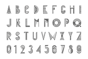 Geometric pattern typeface, a Sans Serif Font by pixelwerk (Thumbnail 3 of 5)