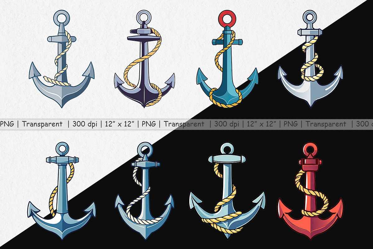 Anchor Rope Clipart, a Graphic by Artnoy (Photo 2 of 5)