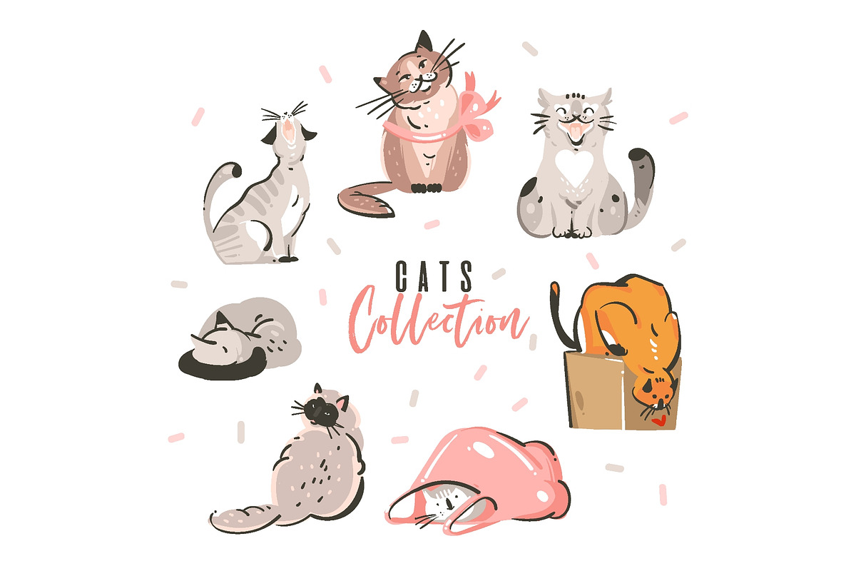 Cats collection, an Animal Illustration by Anastasy_helter