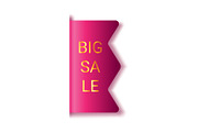 Ribbon sale, price tag vector, an Object Illustration by Things for designers (Thumbnail 1 of 3)