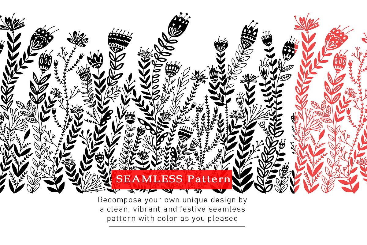 Folk Art Flowers, a Pattern Graphic by Arie Clares (Photo 3 of 11)