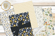 Navy Daisy Printable Scrapbook Paper, a Pattern Graphic by Posh Papers & Patterns (Thumbnail 4 of 8)