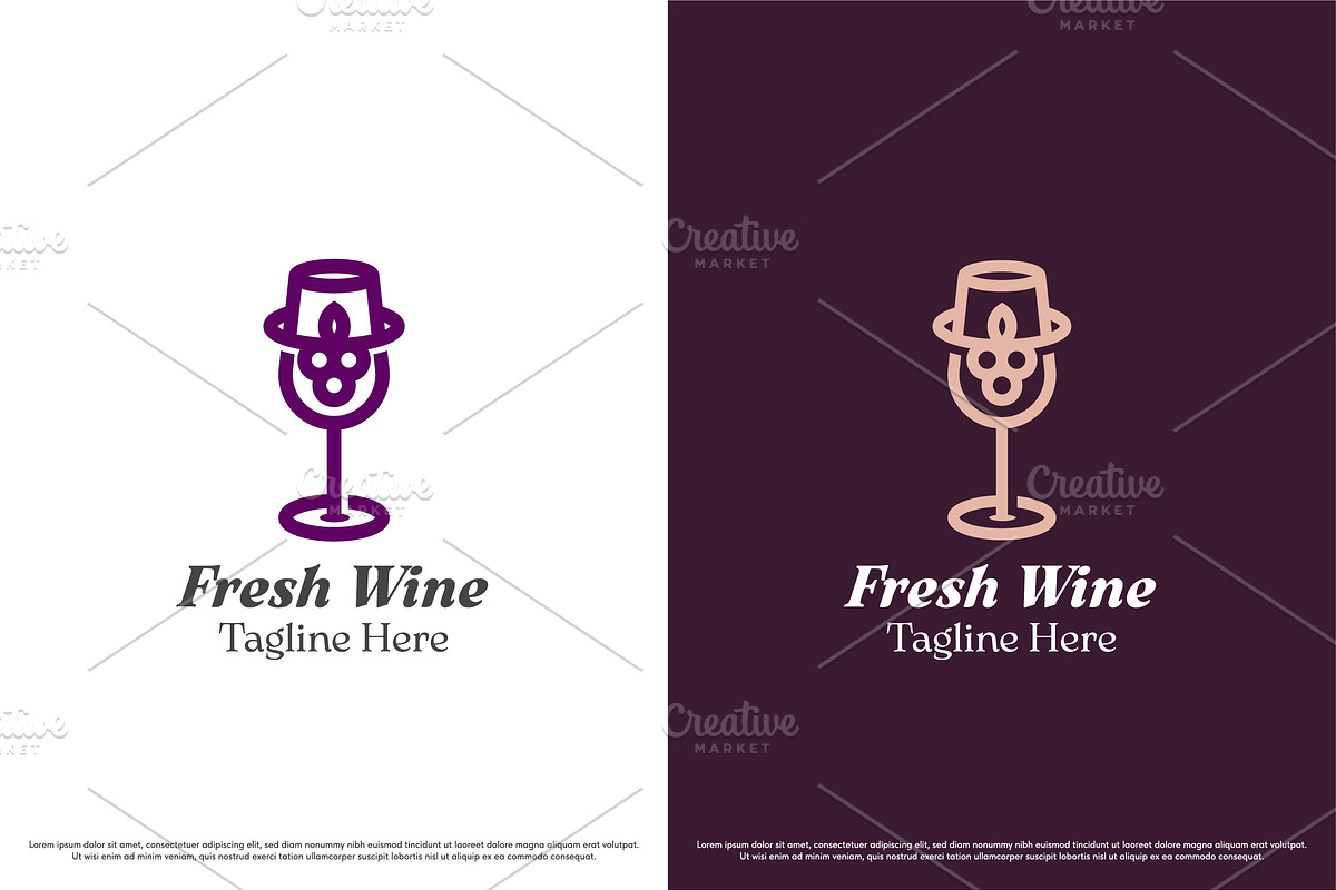 Red Wine Logo Design Template, a Branding & Logo Template by Morvana Crew (Photo 1 of 2)