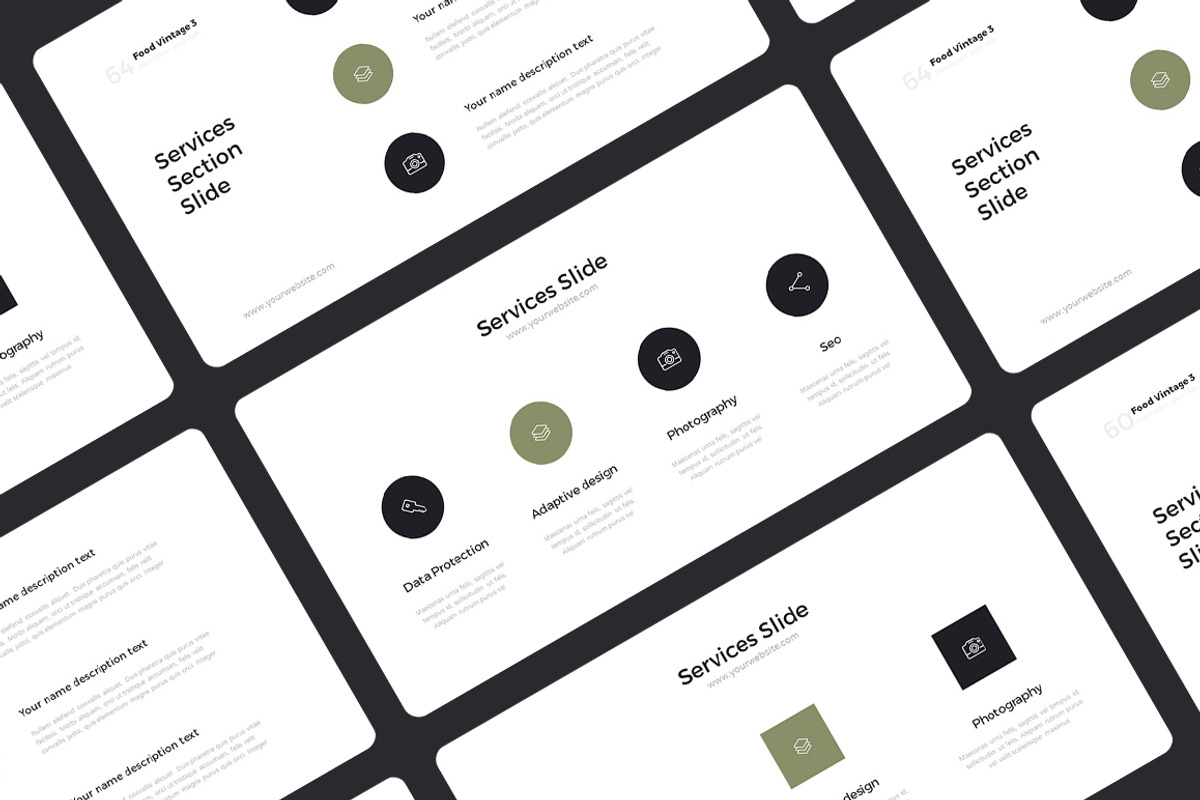 Food Vintage Presentation Template, a Presentation Template by CaDesign (Photo 2 of 6)