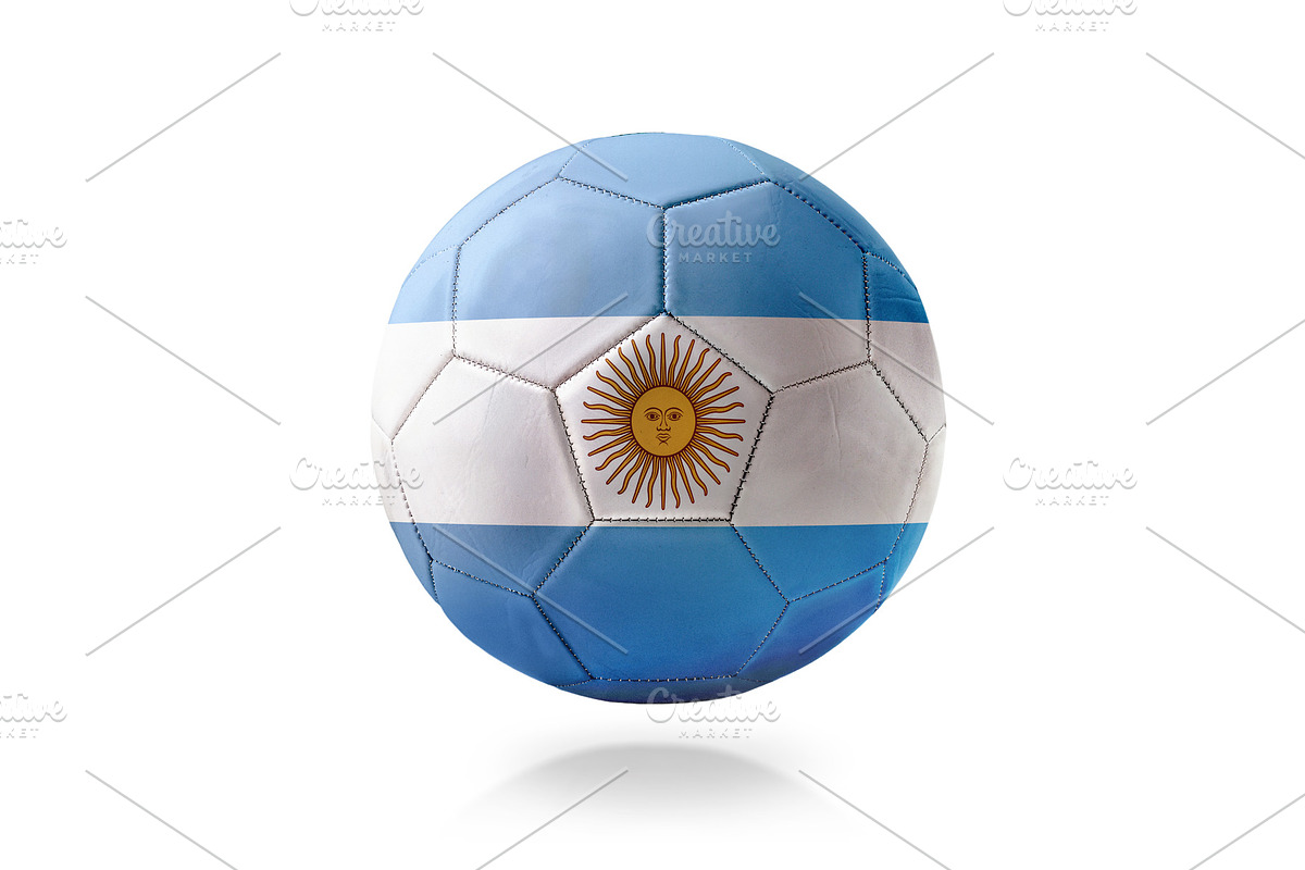 Argentina Flag Soccer Ball Isolated Studio, a Sports & Recreation Photo by Davizro's Market (Photo 2 of 2)