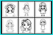 High Fashion Girl Coloring Pages, a Person Illustration by protabsorkar11 (Thumbnail 2 of 6)