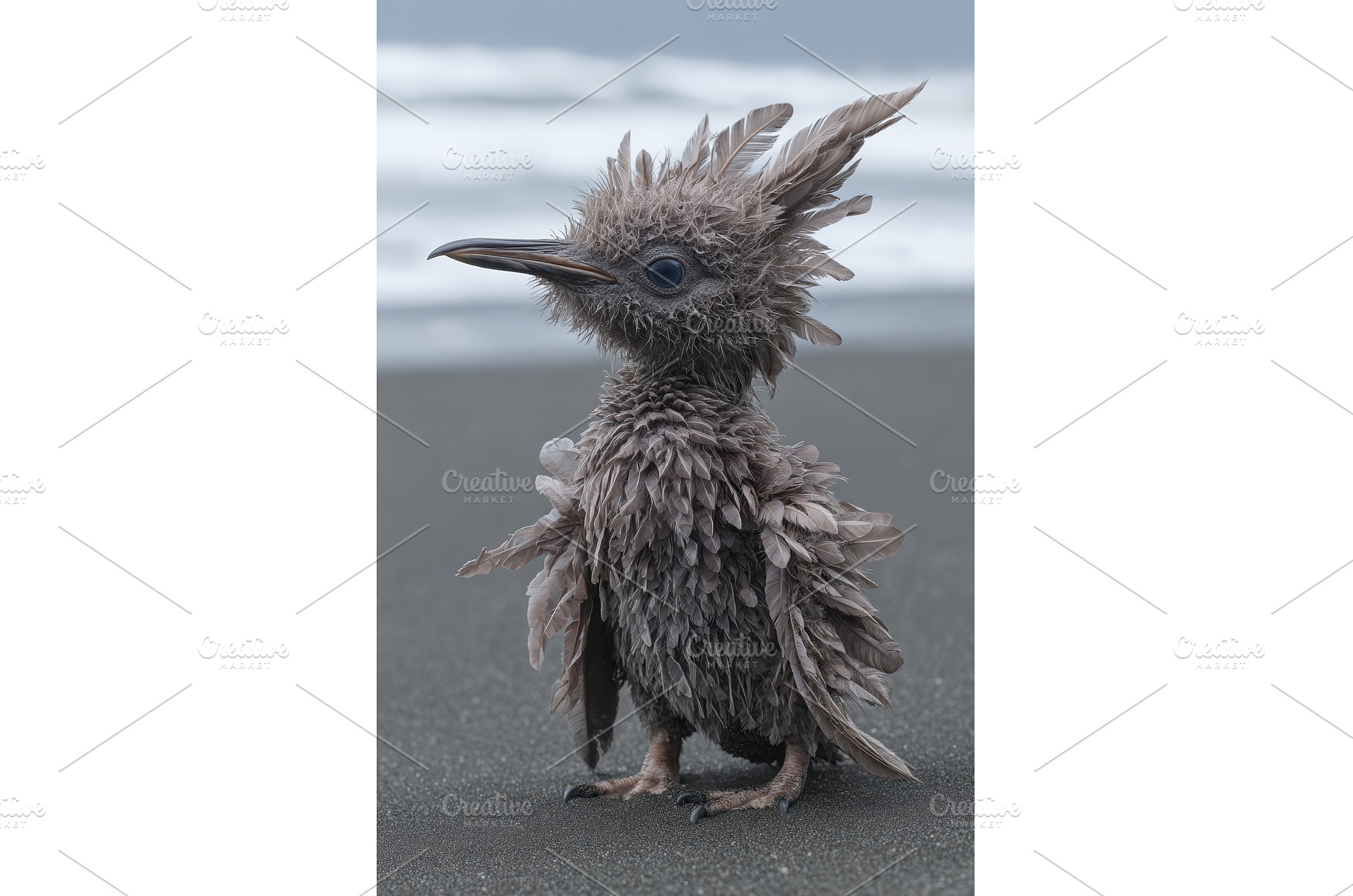 A brown fluffy chick of the King, an Animal Photo by ZinetroN