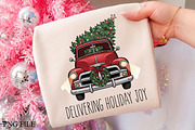 Delivering Holiday Joy Red Truck PNG, a Seasonal Illustration by CrexoraLab (Thumbnail 1 of 4)