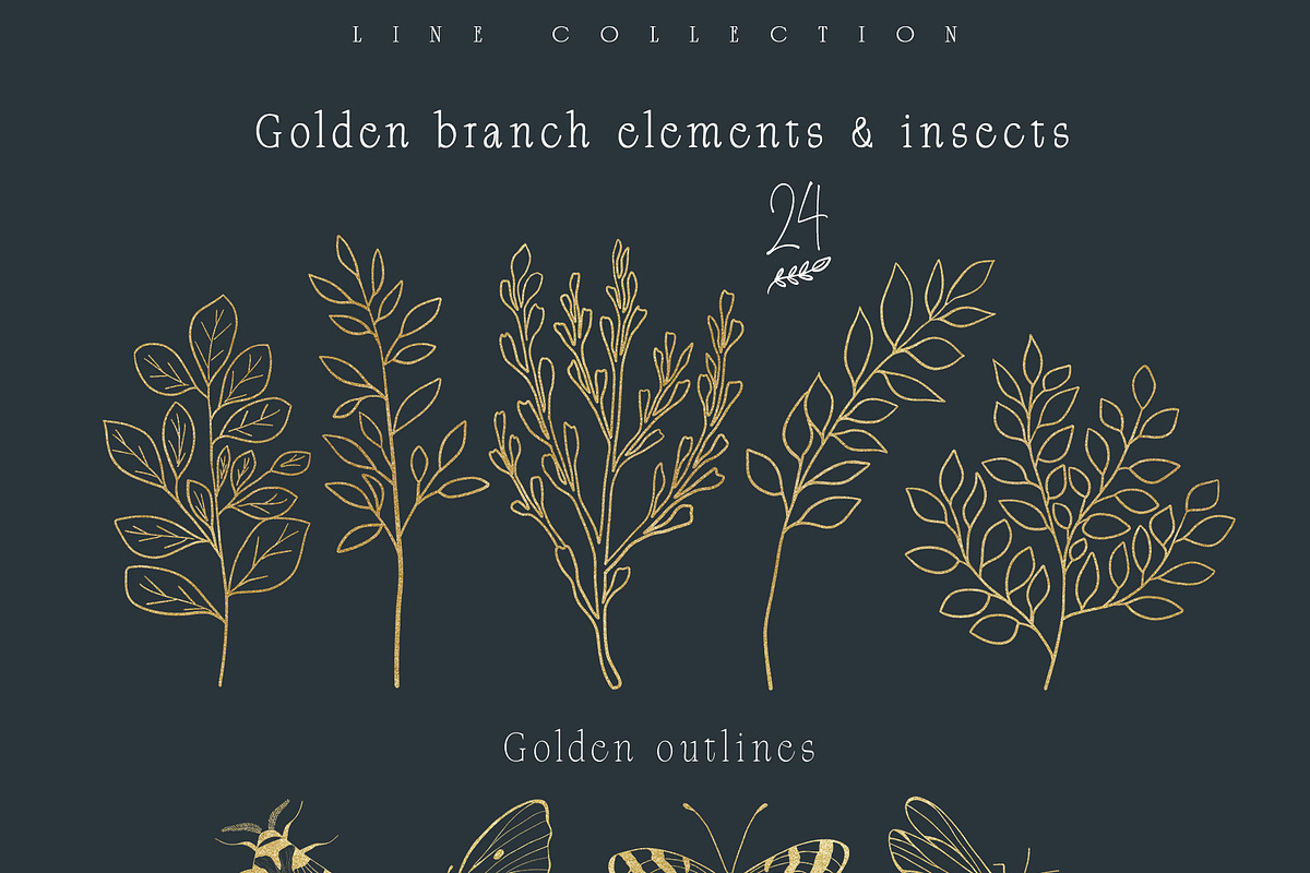 Meadow Wildflower Line Art Bundle, a Decorative Illustration by Sunshine Art (Photo 15 of 18)