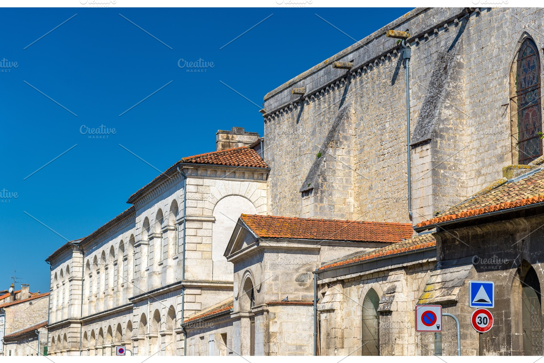 Historic buildings in angouleme france containing angouleme, france, and, an Architecture Photo by Leonid Andronov