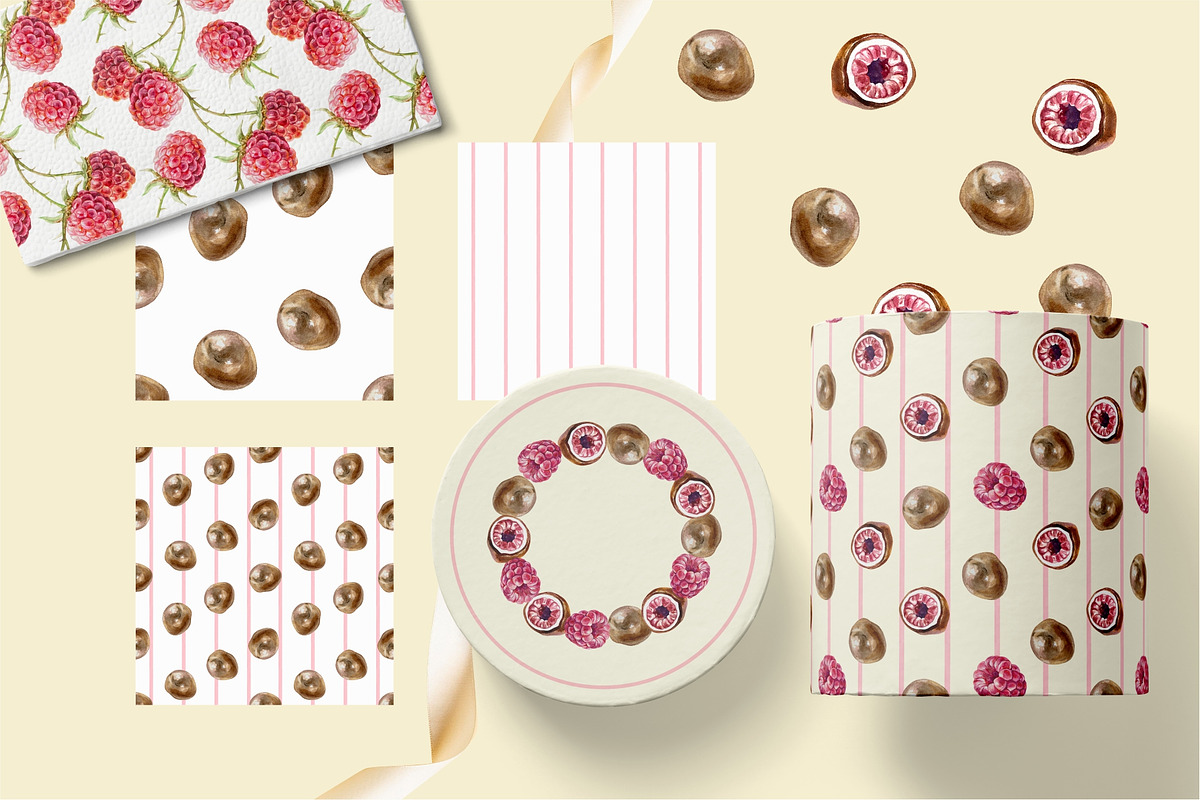 Raspberry. Watercolor Clip Art, a Food Illustration by Farida Bik (Photo 10 of 11)