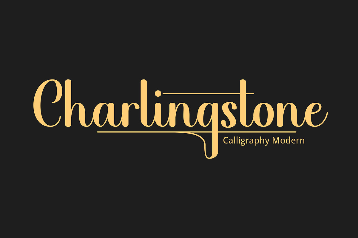Charlingstone, a Script Font by Teweka (Photo 1 of 8)