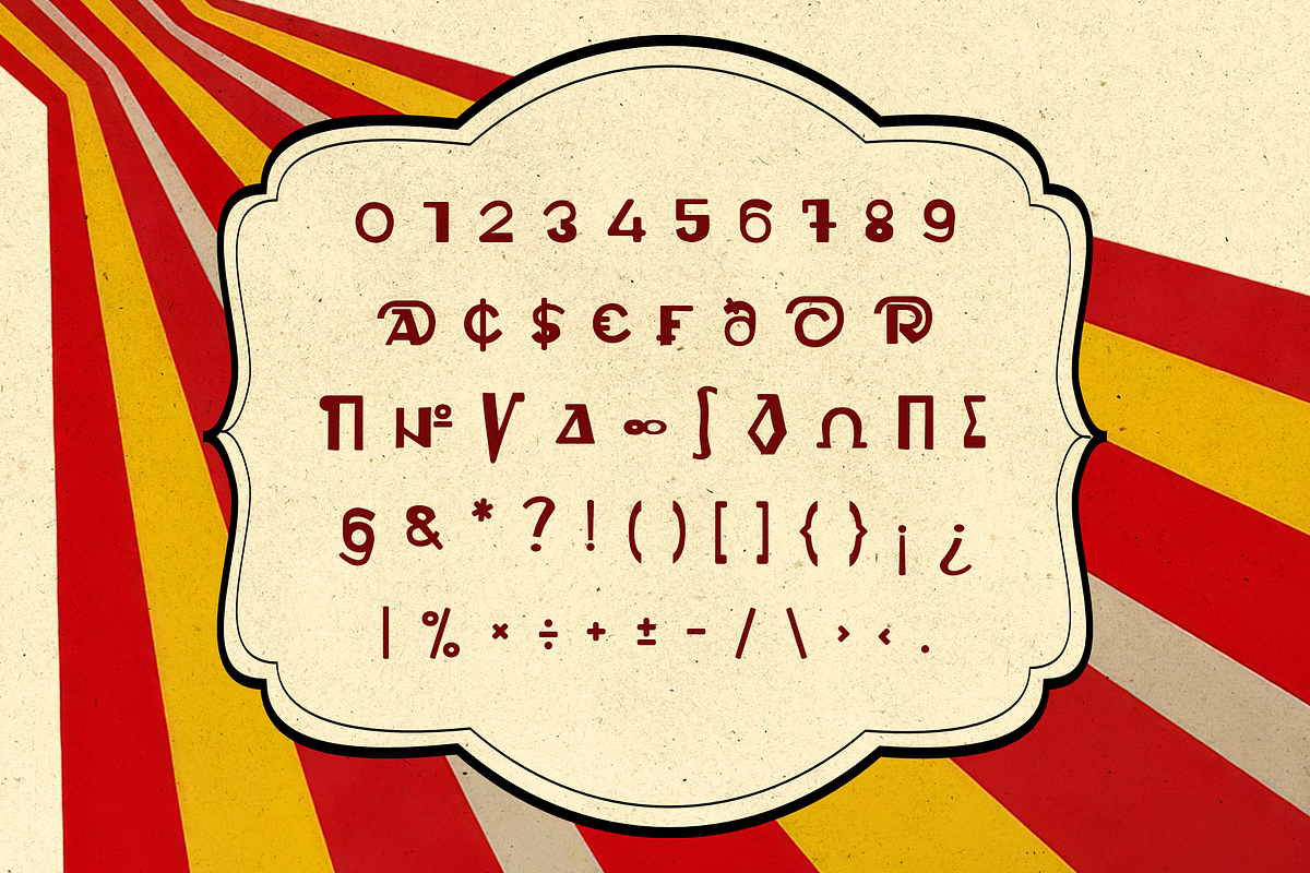 Circus Marquee - Bold Retro Typeface, a Sans Serif Font by Mr.Typeman (Photo 8 of 9)