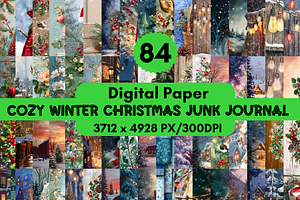 Cozy Winter Christmas Junk Journal, a Seasonal Illustration by LA Design