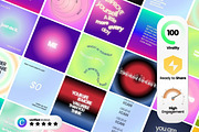 Motivation Canva Templates For IG, a Social Media Template by Virall (Thumbnail 2 of 10)