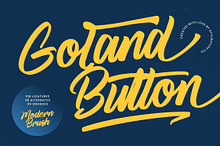 Goland Button Modern Brush Font