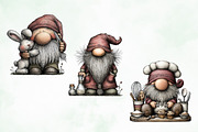Whimsical Gnome Clipart Bundle, an Illustration by Creative Art (Thumbnail 9 of 11)