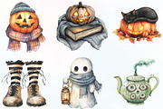 Creepy and Cozy Halloween Clipart, an Illustration by CraftArtStudio (Thumbnail 2 of 6)