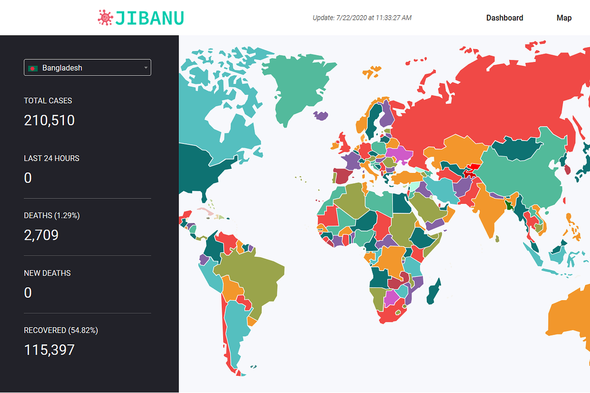 Coronavirus Statistics Dashboard, a HTML Template by HasThemes (Photo 1 of 3)